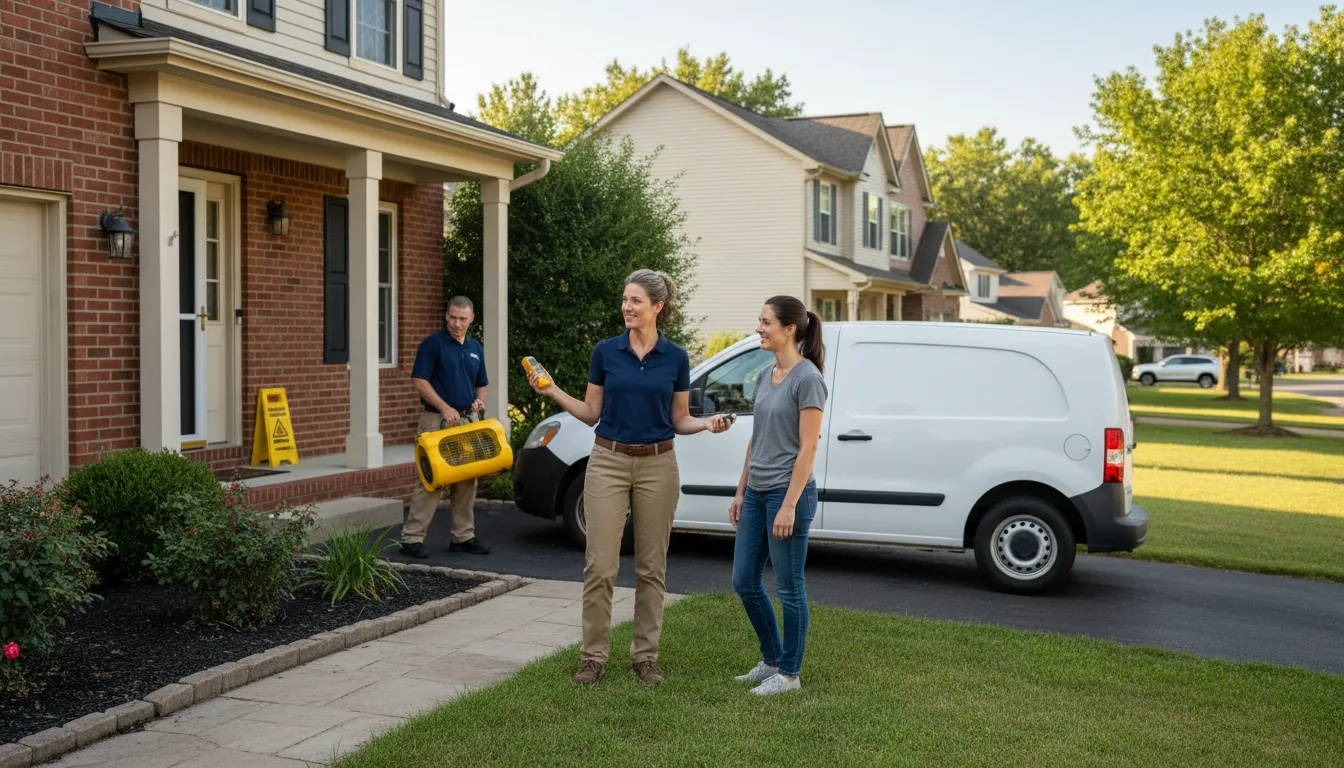 Residential water damage restoration in Chicora, PA